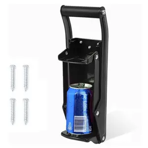 Premium Can Crusher with Bottle Opener Function, Fits 16 Oz and 12 Oz Aluminum Cans, Wall Mounted Kitchen Soda Can Crushers