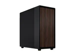 Fractal Design North XL ATX mATX Mid Tower PC Case - Charcoal Black Chassis with Walnut Front and Mesh Side Panel - FD-C-NOR1X-01