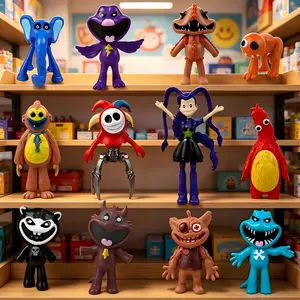 12-piece ornament set series, collectible characters from Chapter 5 of "Poppy Playtime". These cute dolls are Decor Figurine Set Figures for display purposes, perfect gifts for fans and unique decorative pieces.
