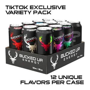 Bucked Up Variety Energy Drink 12-Pack - 12 Flavors, Zero Sugar, Zero Calories - TikTok Exclusive Bucked Up Variety Energy Drink 12-Pack - 12 Flavors, Zero Sugar, Zero Calories - TikTok Exclusive