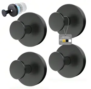 6pcs Stainless Steel Suction Cup Hooks | No-Drill, No-Damage Shower & Bathroom Organizers | Waterproof Heavy Duty Hooks for Hanging Towels, Robes, & Accessories | Easy Install for Glass, Tile & Mirrors