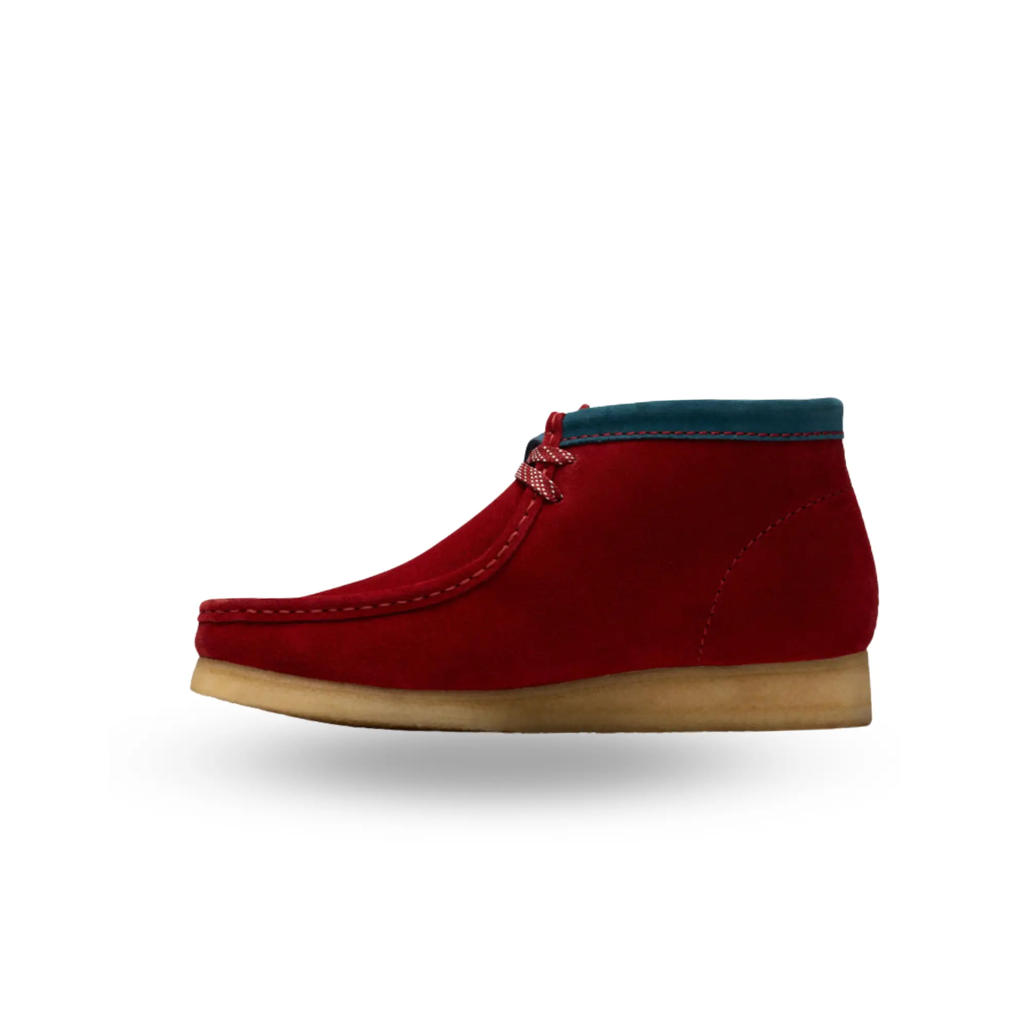 Men's Dark Red Suede Moccasin Boots, Classic Wallabee Style Lace-Up Walking Shoes with a Minimalist Retro Vibe and Crepe Sole, Soft, Design, Laces, Retro Style, Lightweight, Footwear, Street Wear, Leather, Rubber, Reggae, Cushioned Sole, Low Boot, Casual,