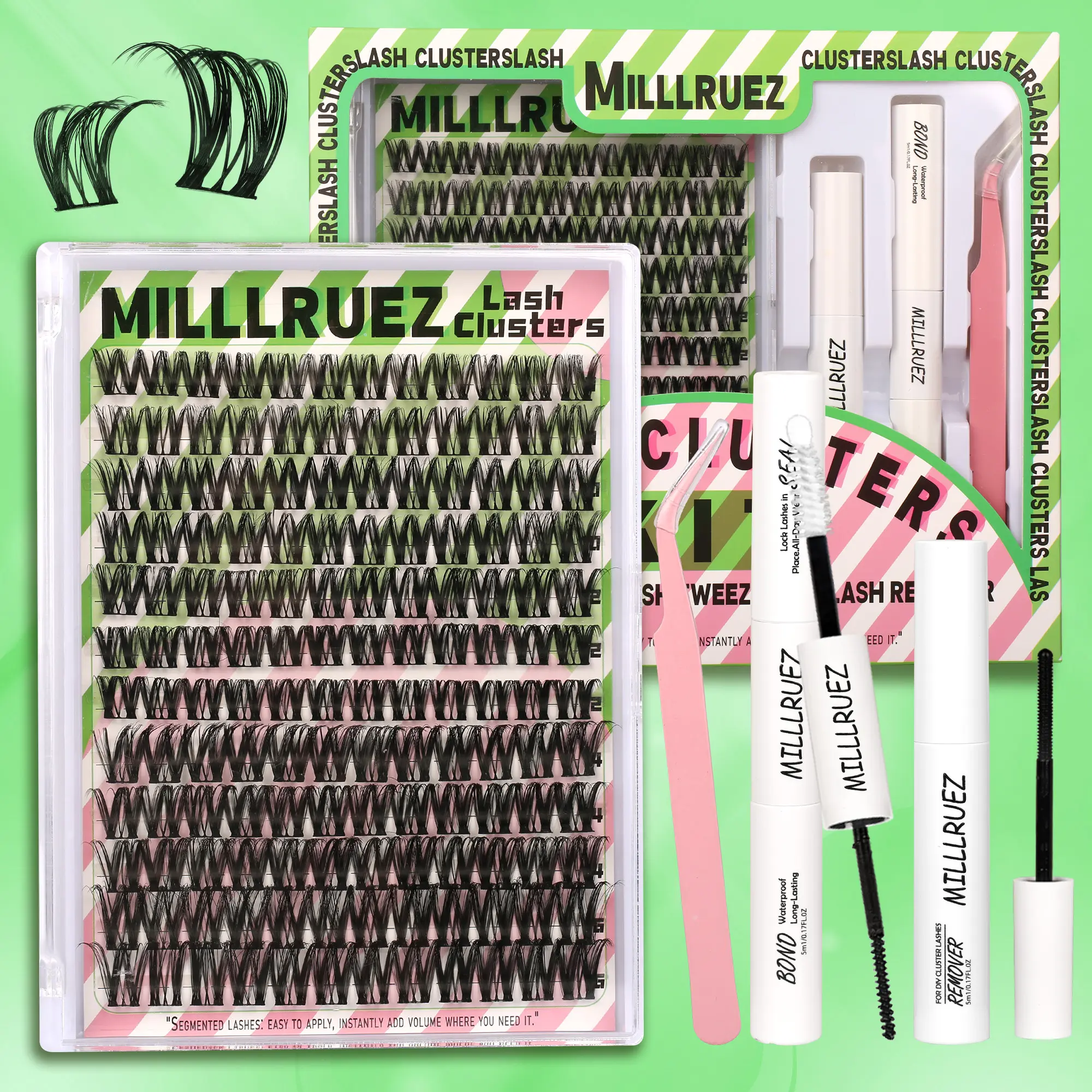 144PCS DIY Lash Clusters Waterproof Long-Lasting Fluffy and Weightless look Individual Eyelash Extensions Extra Volume | Soft