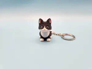 Cat Fidget Buddy Keychain | 3D Printed Articulated Kitty Charm