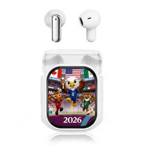 2026 Wireless Earphones — LED Battery Display, IPX4 Sweat-Resistant, Built-in Microphone (Enabling Clear Calls While Exercising or Studying), and Stereo Sound.