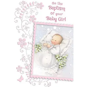 On the Baptism of You Babyl Girl Greeting Card
