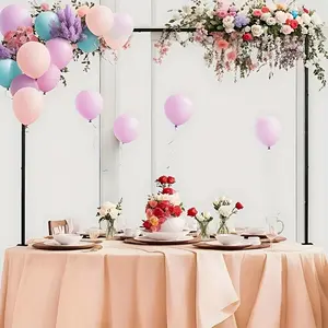 Adjustable Metal Arch Stand with Clips, Balloon Arch Backdrop, High Quality Table Pole Holder, Perfect for Decorations, Parties, and Festivals