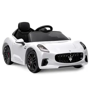 Licensed Maserati Gran Cabrio Ride On Car with 12V Battery, Remote Control, Spring Suspension, Double Doors, Bright Lights, 4-Wheel Electric Vehicle, Available in White, Pink, Red, and Black