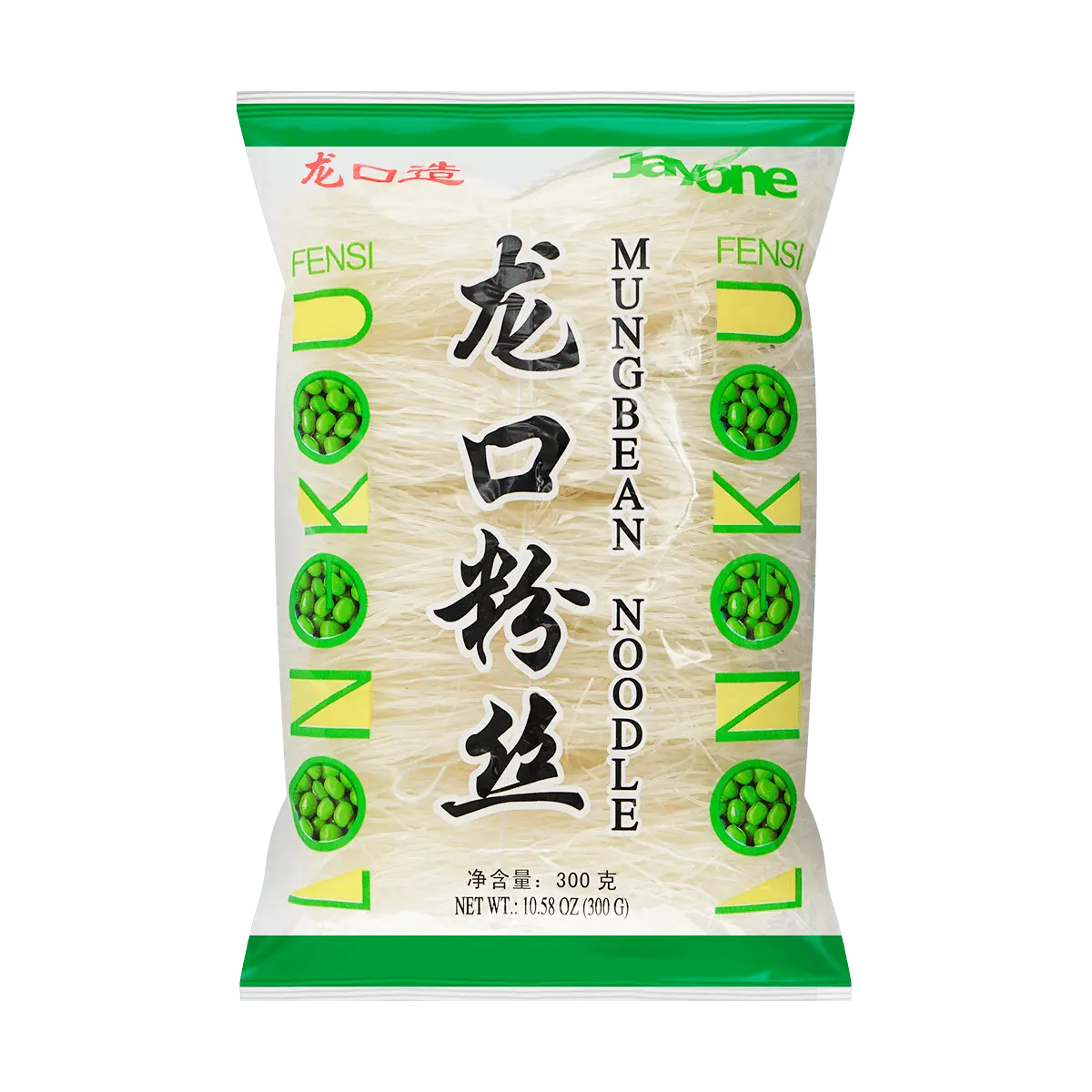 JAYONE Green Mung Bean Vermicelli 300g | Durable & Smooth Noodles | Made in China