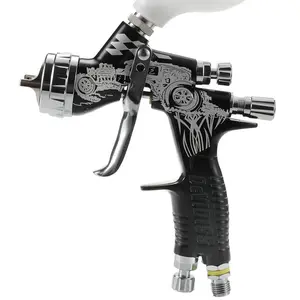 Devidiss Pro 600ML Airbrush Spray Gun, 1.3 Tip Steel Cup, 1.3mm Nozzle, Pressure Feed, Professional Car Paint Sprayer, Hvac Replacement, Power Airbrush Tool