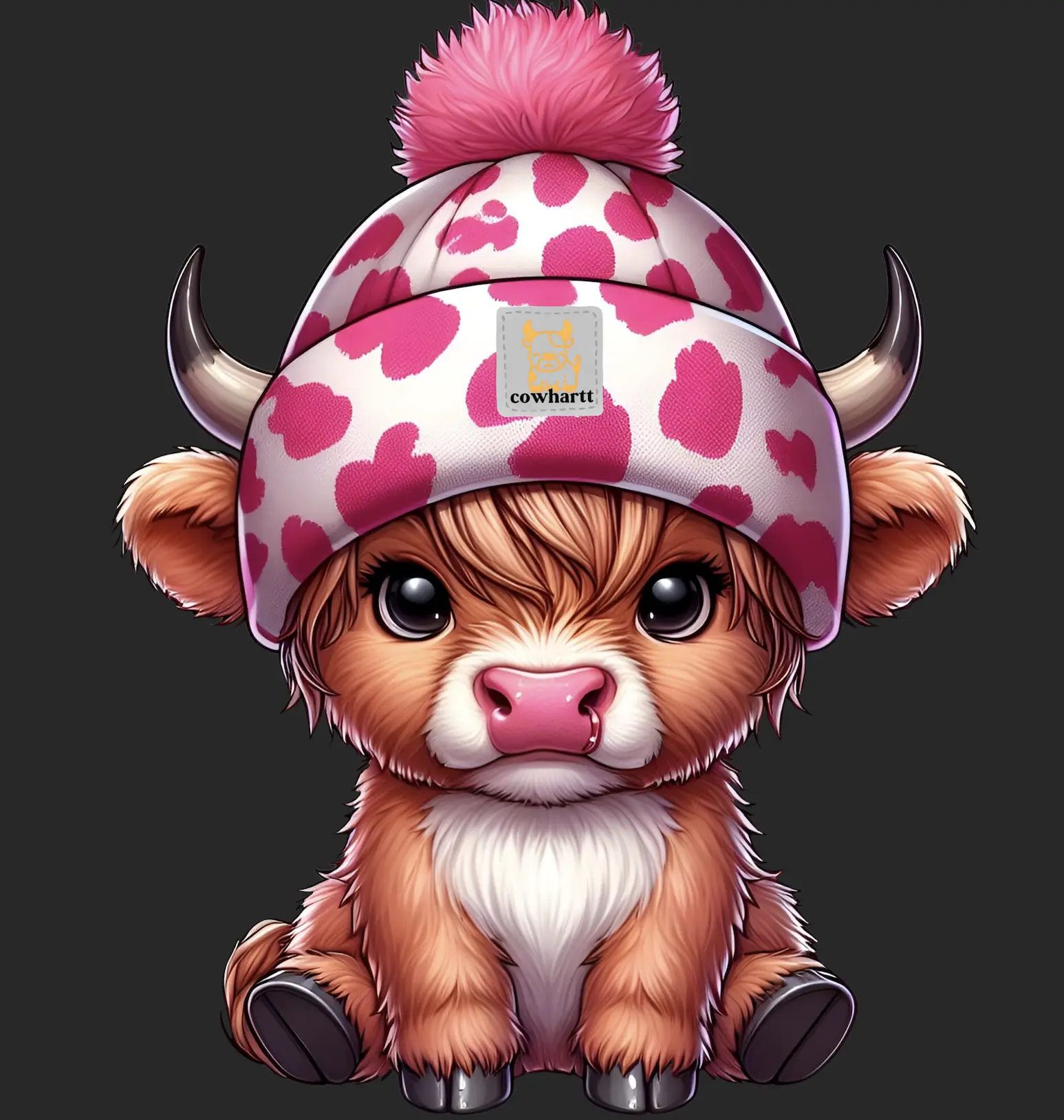Kids Highland Cows DTF Heat Transfer Gangsheet - Specialty DIY Supply with DTF Technology, Design Support, Uniform Design Creation, Efficiency Enhancement for Craft Projects, Creates Uniform Designs