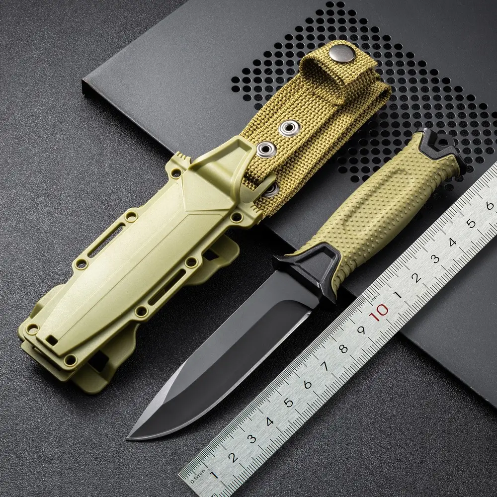 Explorer Gobo Kitchen Knife Outdoor Wilderness Survival Rescue Carry High Stiffness Tie-Down Diving Utility Knife