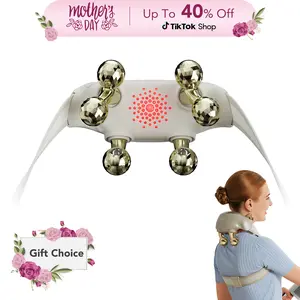 SKG Neck Massager with Heat – Deep Tissue Shiatsu, Cordless & Portable, Pain Relief for Neck & Shoulders – Mother Day Gift