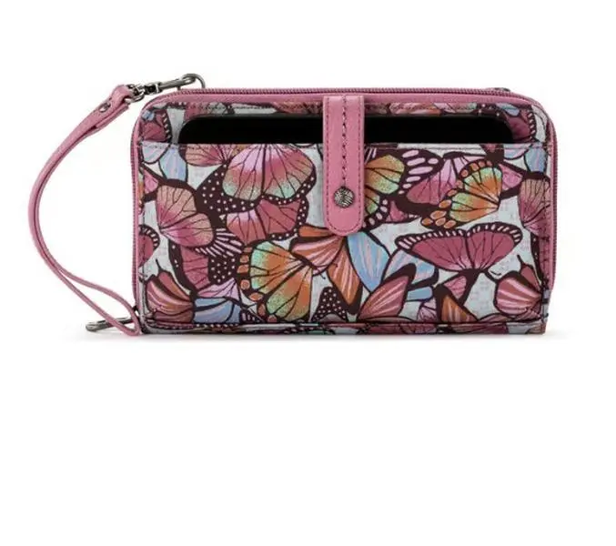 Sakroots Smartphone Crossbody - Mulberry Butterfly Bloom