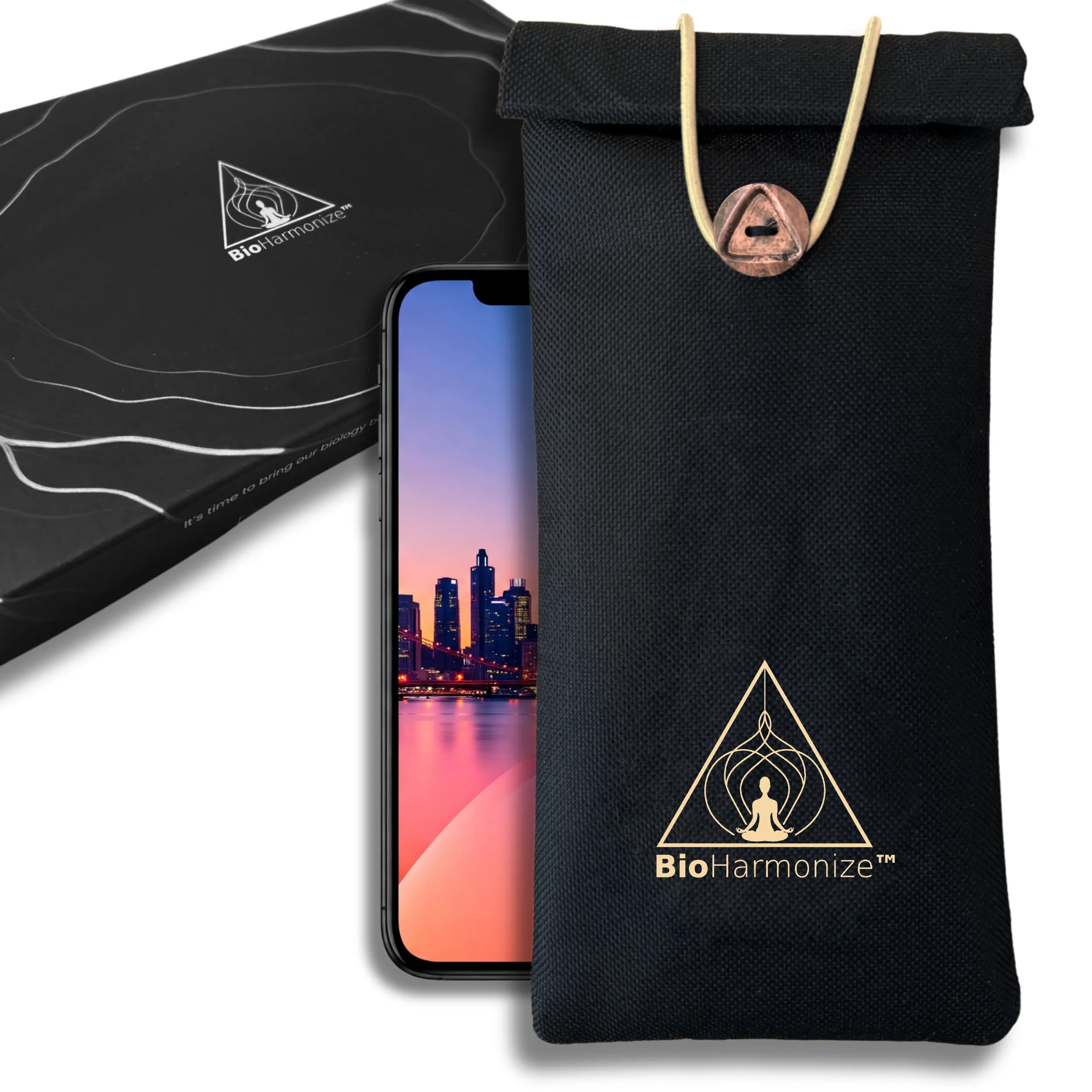 EMF Protection Phone Sleeve - Full Privacy & RF Signal Blocking, Double Shielding Faraday Fabric, Quantum Harmonization Tech, Anti-Tracking