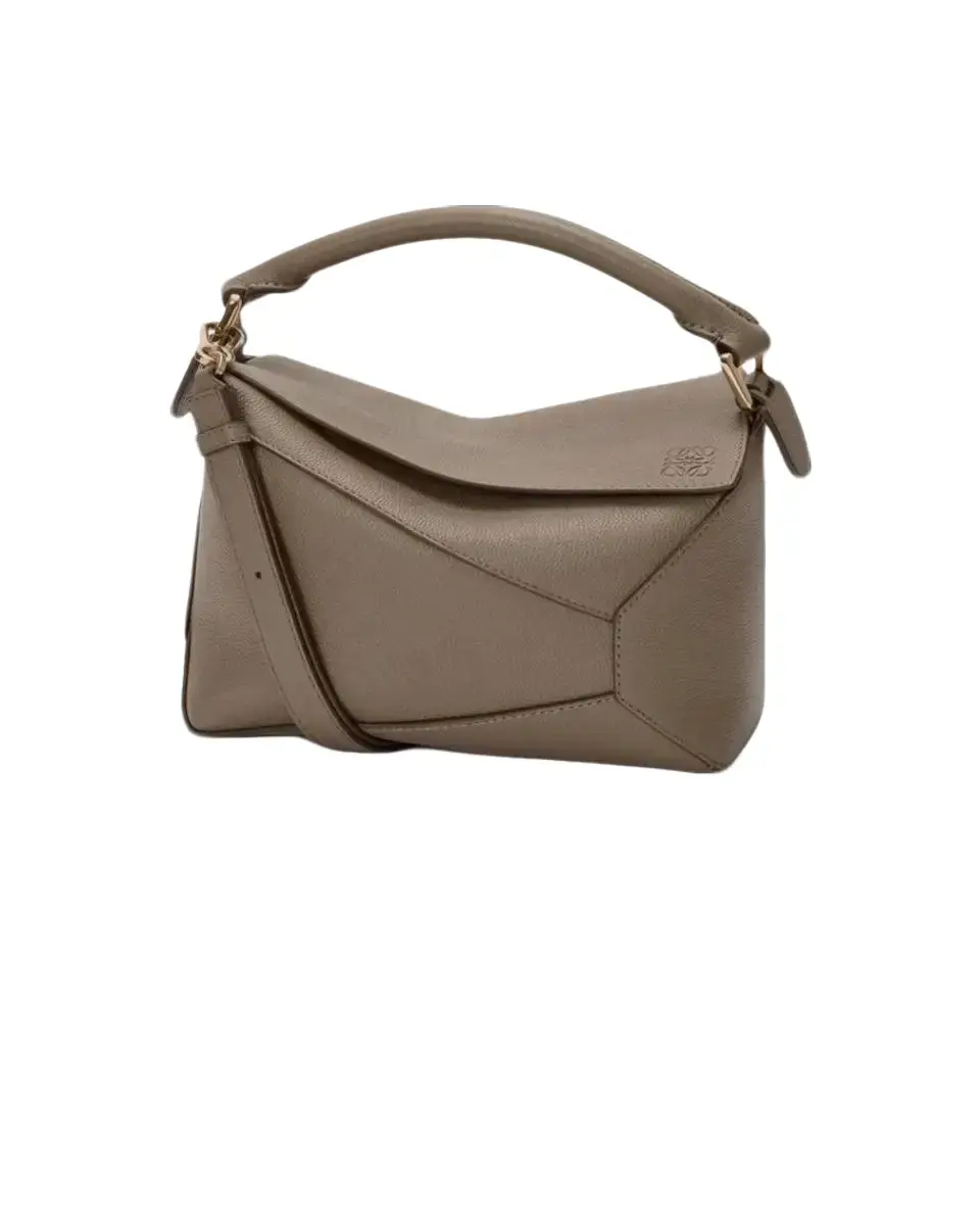 Pre-owned Loewe Puzzle Bag Pearl Grey