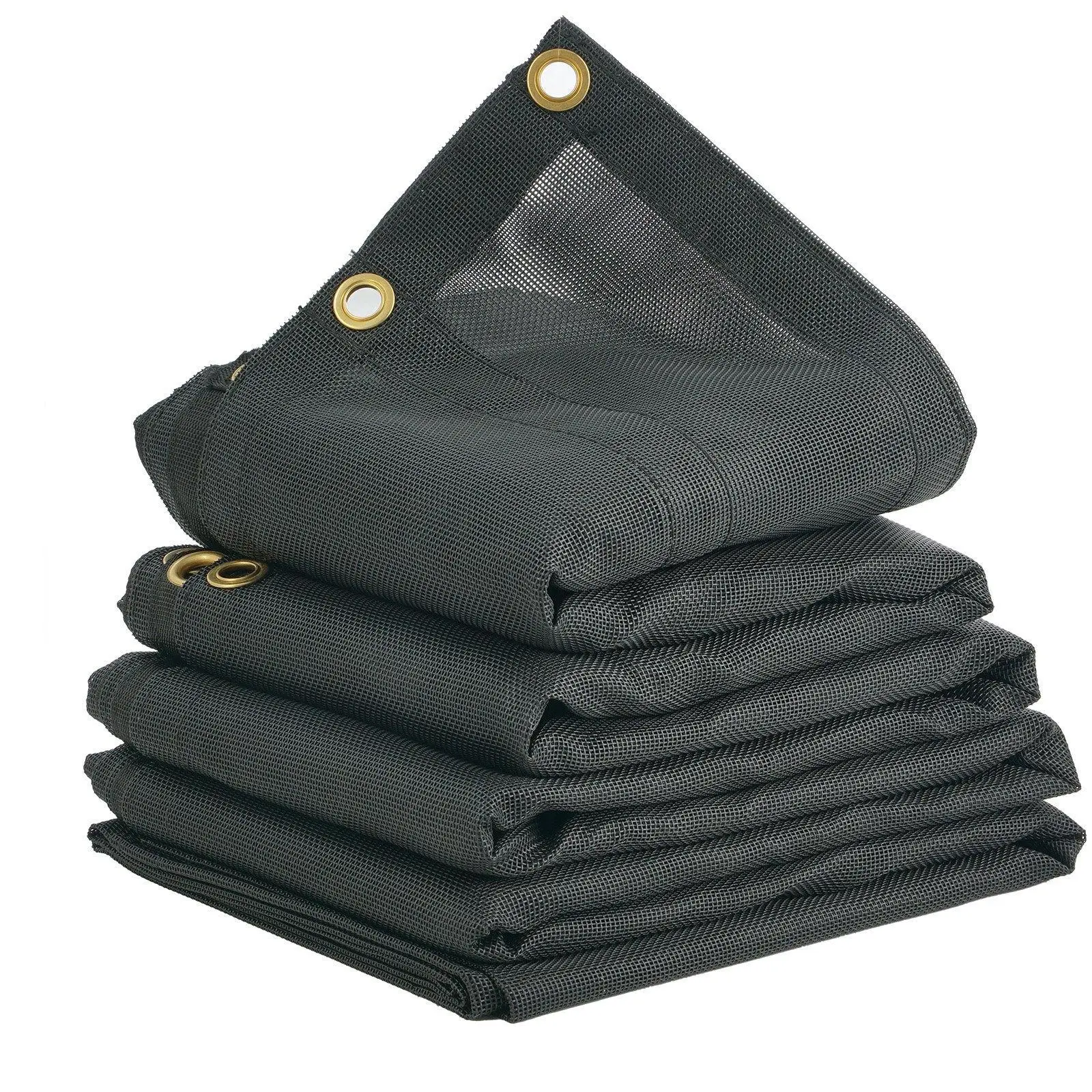 【Summerfinds】VEVOR Dump Truck Mesh Tarp, PVC Coated Black Heavy Duty Cover with 5.5" 18oz Double Pocket, Brass Grommets, Reinforced Double Needle Stitch Webbing Fits Manual or Electric Dump Truck System