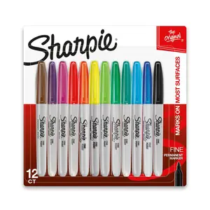 Assorted Permanent Markers, Fine Point, 12 Count for Creative Projects