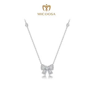925 sterling silver moissanite Pendant Necklace for Women, valentine gifts for her