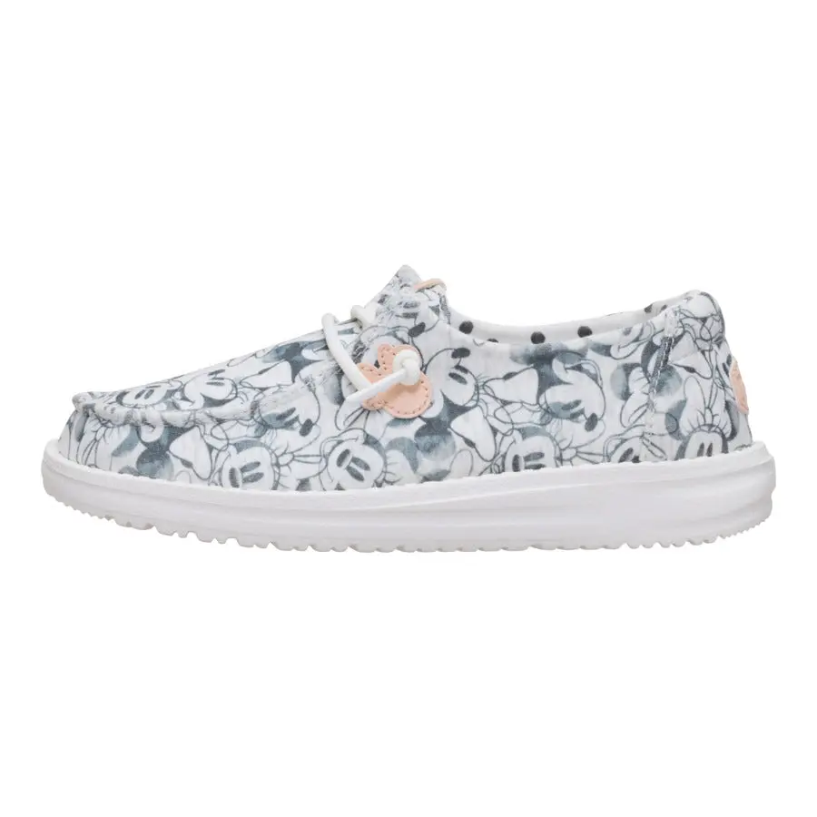 Disney Minnie Mouse Print Wendy - Kid's Comfortable Slip on Shoes Girly