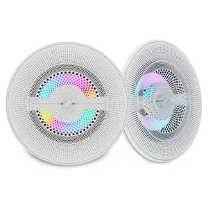 Luxury 8” 2-Way Marine Coaxial Speaker with Digital LED Lights and Flush Magnetic Mount Grille | 175W RMS 4-Ohm (NXL-LXY8/WH)