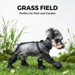 Easy-to-wear medium to small dog rain boots – adjustable waterproof paw pads, with non-slip rubber soles, heavy-duty protective gear for outdoor hiking, snow, and mud. Heated Windproof Winter Coat