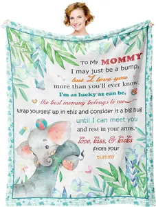 New Mom Gifts for Women, Mom to be Blanket, First Time Mom Gifts Ideas, Best Gift for New Mom Mommy After Birth, New Pregnancy Gifts for Mom Throw Blanket, Gender Reveal Gifts