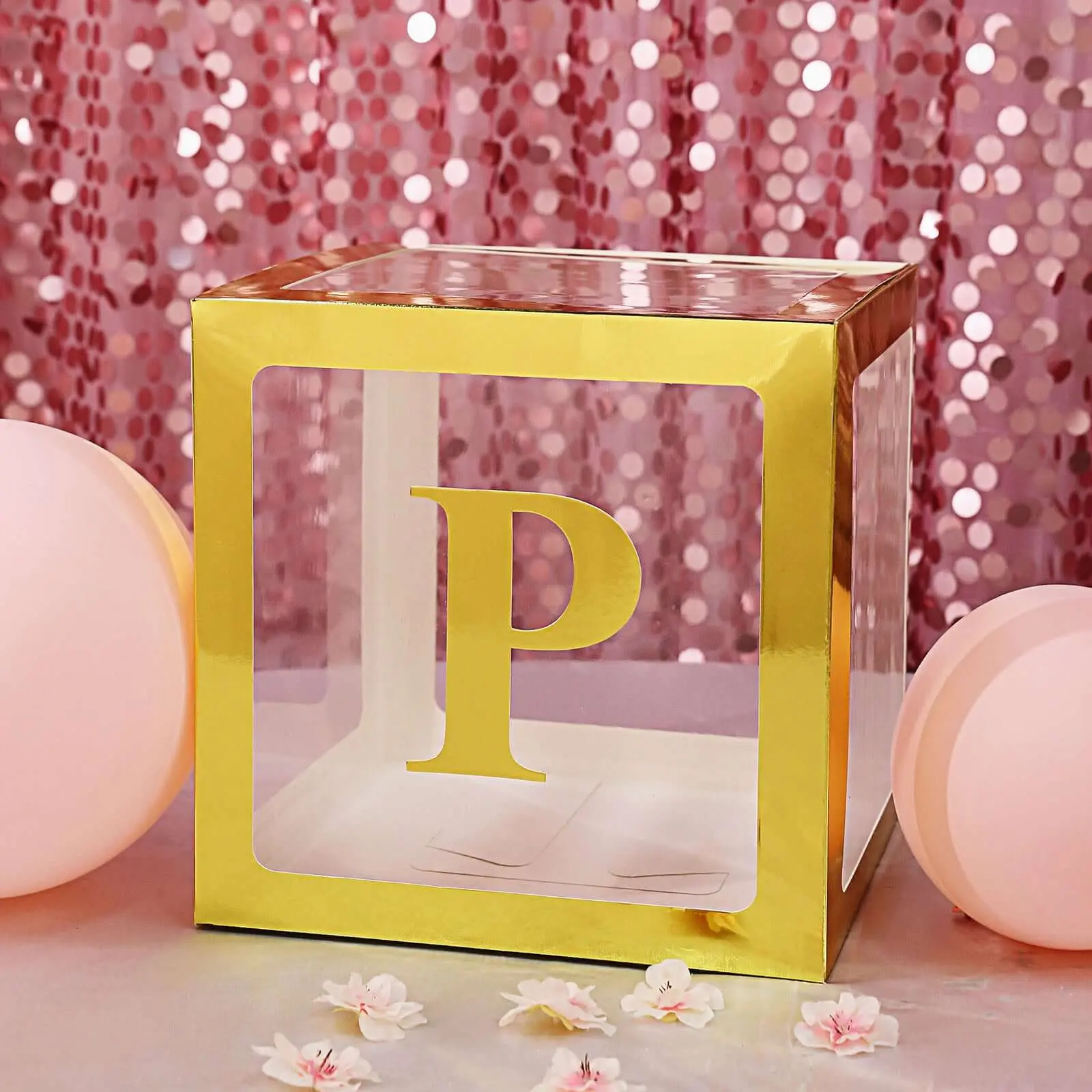 5" Custom Alphabet "P" Design Gold Stick-On Letters, 4-Pack Banner Stickers for DIY Scrapbooking Stamping, Birthday & Party Decoration Letters, Birthday Decoration, Party Decoration Letter