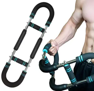 Twister Arm Exerciser Adjustable Spring Workout Bar for Forearm Triceps Chest Strengthener Portable Home Fitness Equipment U60-100lbs Kit Elastic Sport Band