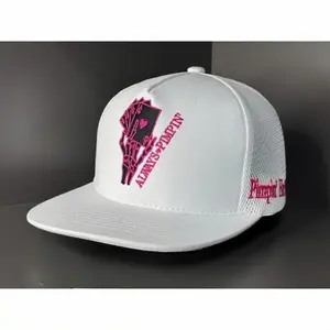 Pink/Black Pimpin’ Trucker Snapback, Pimpin’ Hat Co embroidered Hat, Skeraton Pink Hat, Hat for man and women, Casual for all season