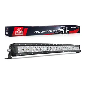 Nilight 32-In Curved Single Row Slim Profile LED Light Bar, 120W Osram P8/5W Chips, 12000LM Flood-Spot Dual Beam, IP68 Waterproof LED Work Light for UTV, Truck
