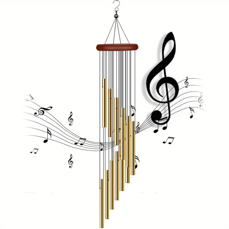 Wind Chime Hanging Decor, 1 Piece Aluminum Tubes Wind Chime, Wind Bell for Outdoor Garden Patio Yard Wall Decor, Outdoor Wind Chimes Windchimes