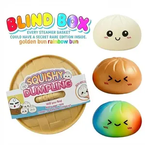 Kawaii Dumpling Squishy Blind Box - 1 Pack Surprise Bun Fidget Toy, Perfect Easter Basket Stuffers & Valentine's Day Gifts for Kids, School Classroom Exchange Prizes, Stress Relief Squeeze Ball