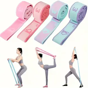1pc Multifunctional Resistance Training Yoga Assistance Stretching Band - Non-Slip Handles, 3 Tension Levels, Durable Polyester for Pilates, Dance, Core Workouts & Flexibility Exercises - Ideal for Beginners & Adults, Adult Fitness Tool |   Vibrant Workou
