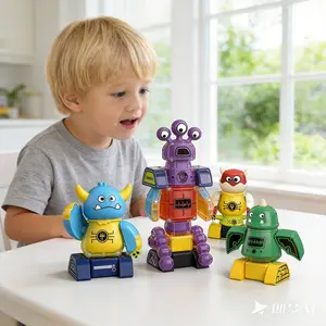 Multiple designs, detachable magnetic alien monster DIY building set, Halloween-themed children’s magnetic monster building toy, educational role-play toy, non-toxic, safe plastic material with no sharp edges, an excellent holiday gift for kids’ birthdays