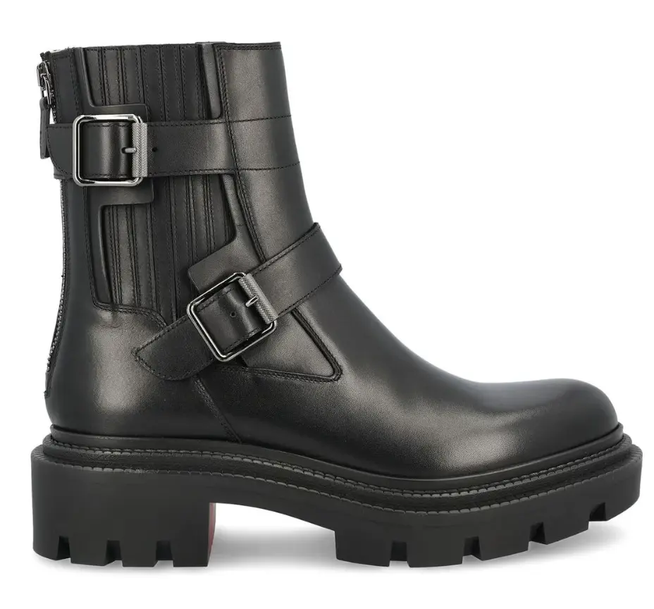 Christian Louboutin Oxybootie Donna College Flat Calf Wax - Black
