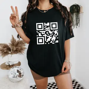 F..k You QR Code Shirt, Funny Saying Shirt, Sarcastic Gift for Friends, Gift for Coworker, Adult Humor Tees Collar