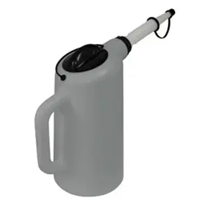 212 MAIN 8 Qt. Translucent Measuring Oil Dispenser Canister - Container with Lid and Spout Cap for Sports, Outdoor Cycling
