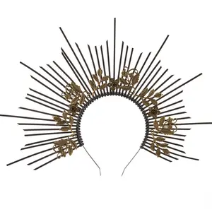 Fantastic Halo Crown Headband Goddess Headpiece for Bohemian Wedding
