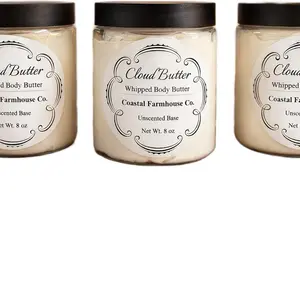 Coastal Farmhouse Co. Cloud Butter Whipped Body Butter - Deep Moisture Skin Nourishment, Unscented Base, 8 oz