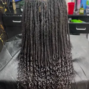 100 pcs Dread Curly Extensions Human hair can be dyed