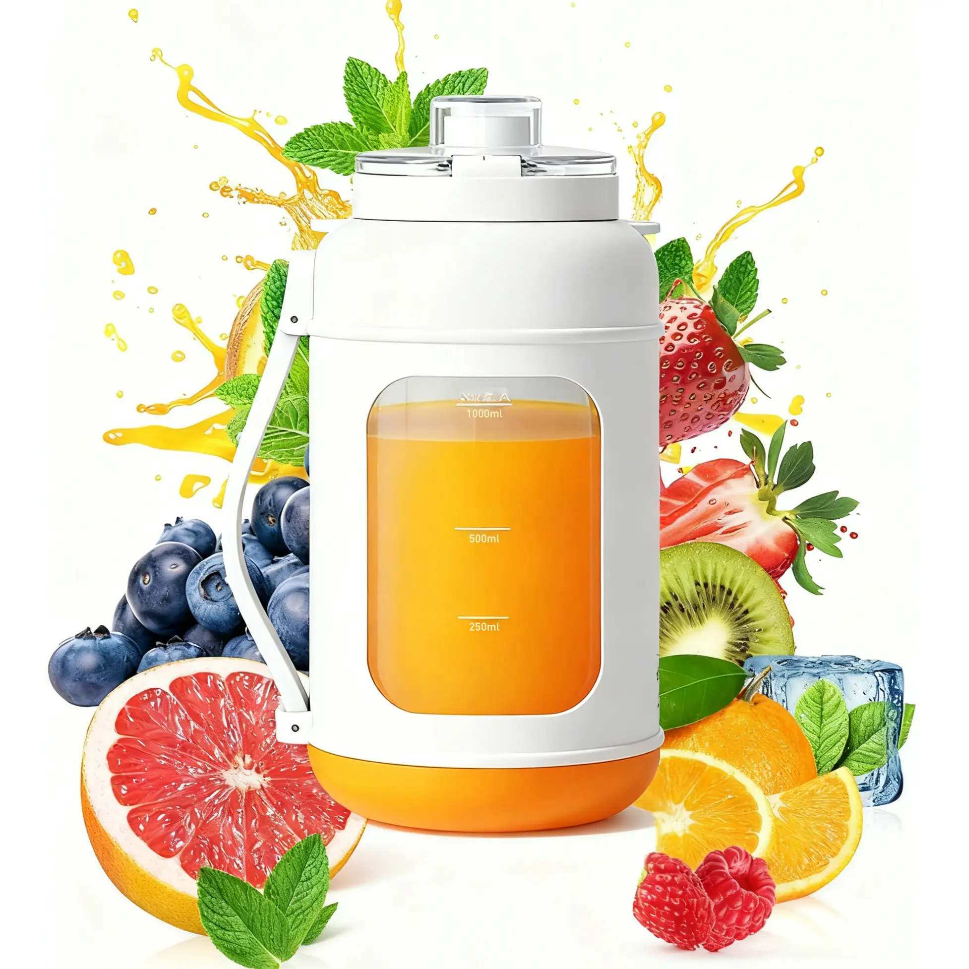 USB Rechargeable Portable Blender - 700ML/1000ML Easy-Clean Stainless Steel Personal Electric Juicer, BPA-Free Compact Leak-Proof Shake Mixer with USB Port for Fruit & Vegetable Mixing, On-the-Go Gym Use, Usb Rechargeable Blender, Small Size