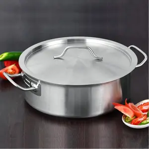 CNCEST 2.75 Gallon Stainless Steel Stockpot 13.4 Inch Wide Pot with Lid for Gas Electric Stove Cooking Boiling Kitchen Pot 11 Quart Capacity For Home Restaurant