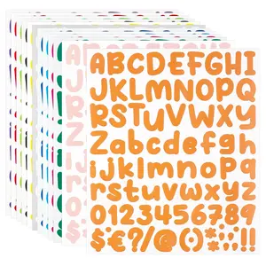 12sheets/ 972PCS 1inch Self-Adhesive Waterproof Vinyl Letter Number Stickers, Office School Home Decor, Bulletin Board Decals, Toolbox Labels, Decoration Sticker, Sticky Labels