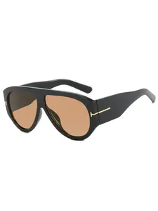 Vintage Oversized Pilot Sunglasses, Unisex Punk Style, Trendy Casual Aviator, Perfect for Beach Vacation Street Party Photo Daily Wear