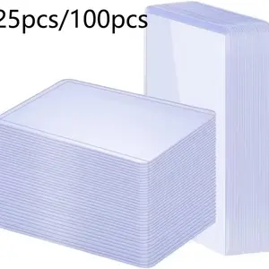 (200PCS (100 Top Loaders + 100 Penny Sleeves))/(25pcs) 3" x 4" Clear Top Loaders, 35PT Hard Plastic Card Sleeves Protector,Top Loading Card Case for PTCG,Baseball, Football,MTG, Trading Cards &  Game Sports Collectible Cards. Trading Card Toploaders