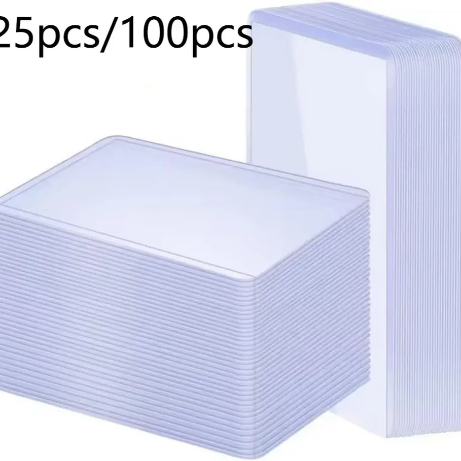 200PCS or 25PCS Trading Card Protector Set, 3"x4" 35PT Hard Plastic Card Protectors, Card Top Loaders for TCG, MTG, Baseball & Football Trading Cards, Plastic Card Sleeves