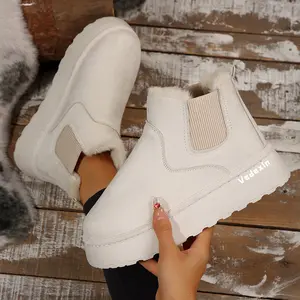 Women's Winter Short Boots for Women Warm Lined Boots Comfortable Suede Lace Up Booties Cute Flat Boot Shoes Springfresh