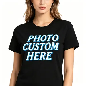 "Personalized Photo Custom Logo" Graphic Tee |   Create Your Own Brand Statement T-Shirt |   Men's Streetwear Casual Daily Wear Top