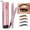 Waterproof Fine-Tipped Brown Eyebrow Pencil - Long-Lasting, Smudge-Proof Brow Styling Tool for Natural Hair-Like Strokes, All Skin Types Everyday Brow Set for Daily Use